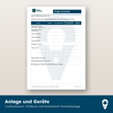 Prüfbuch Seite Anlage und Geräte
