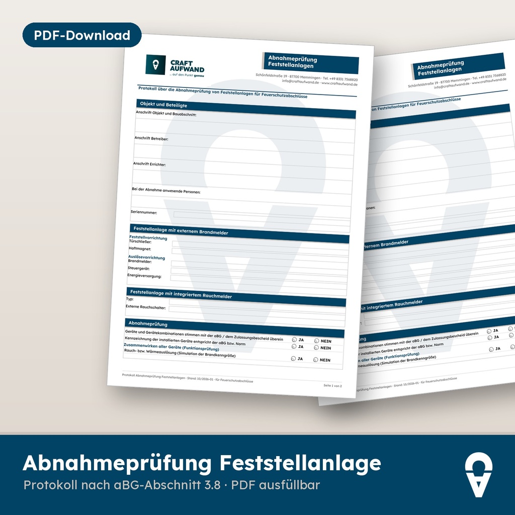 Abnahmeprüfung Feststellanlage (PDF)