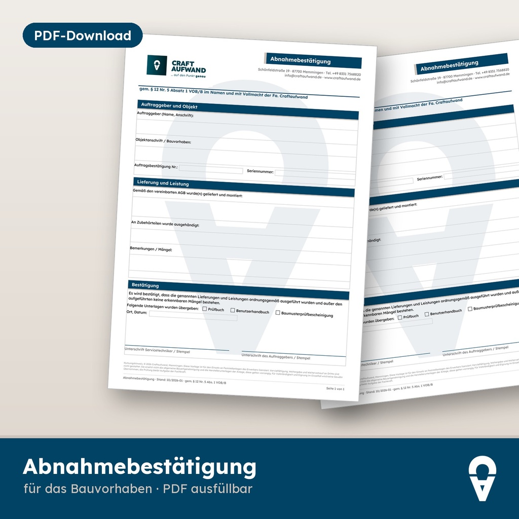 Abnahmebestätigung Feststellanlagen (PDF)